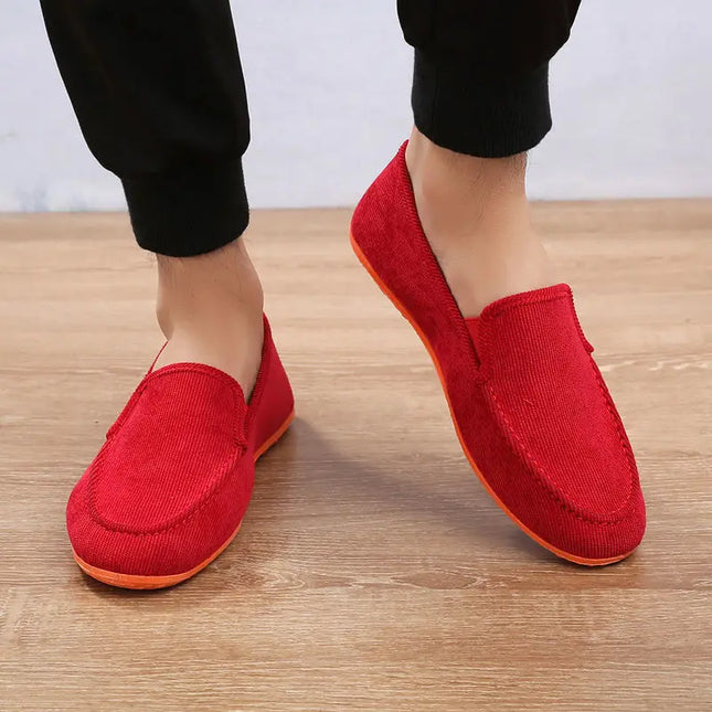 Men's Casual Canvas Loafers - Stylish Slip-On Shoes