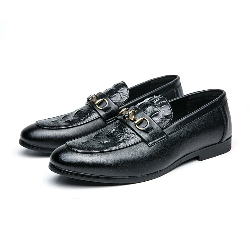 Men's Genuine Leather Dress Slip-On Shoes – Elegant, Comfortable, and Stylish Footwear for Men