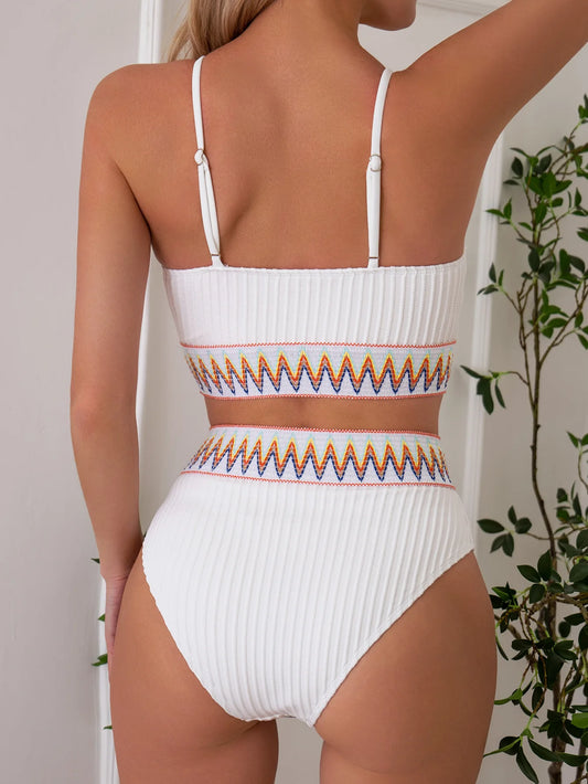 Women's Stylish Padded Bikini Set - Sleeveless Two Piece Swimsuit