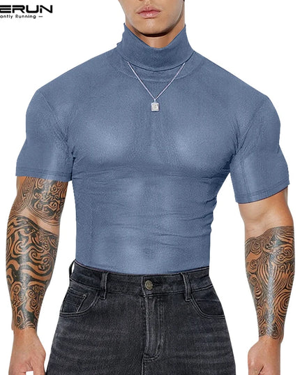 NCERUN Men's Turtleneck Slim Fit T-Shirt