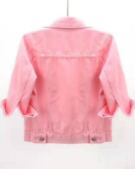 Womens Slim Fit Denim Jacket With Pockets - Various Colors
