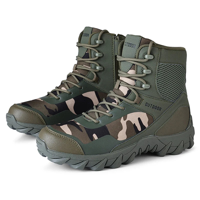 Men's Tactical Hiking Boots - Waterproof Outdoor Military Combat Boots