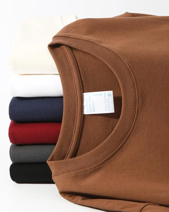 Men's Cotton Long Sleeve Casual Loose Fit Sweater