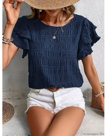Ruffle Sleeve Women's Blouse