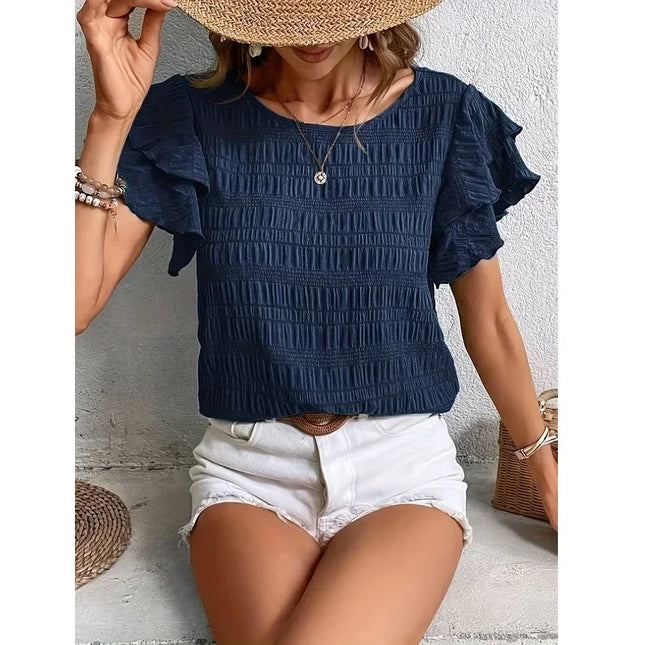 Ruffle Sleeve Women's Blouse