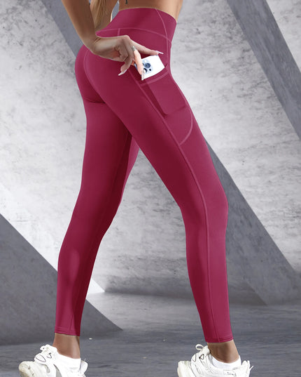 High-Waist Women's Stretch Leggings with Pockets