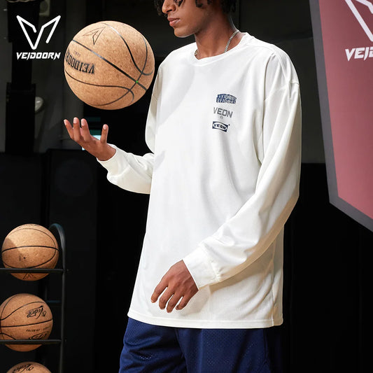 Veidoorn Men's Loose Fit Long Sleeve Sweater - Comfortable Casual Knit Top for Men