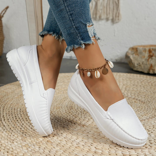 Women's Breathable Non-Slip Flat Shoes with Thick Sole