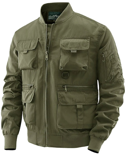Men's Multi-Pocket Waterproof Windbreaker Tactical Jacket