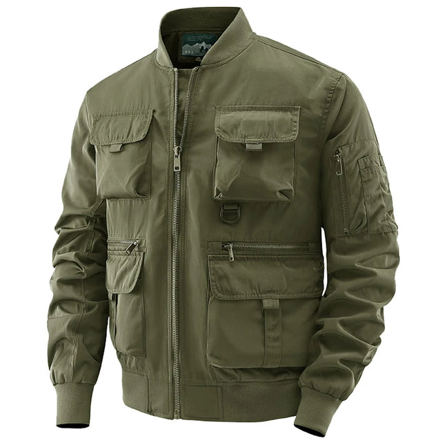 Men's Multi-Pocket Waterproof Windbreaker Tactical Jacket