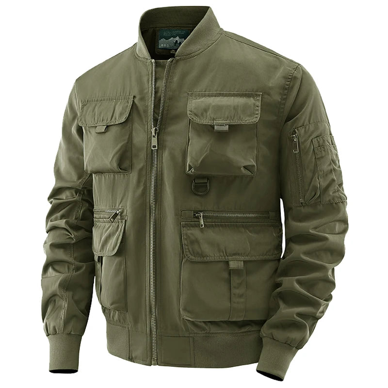 Men's Multi-Pocket Waterproof Windbreaker Tactical Jacket