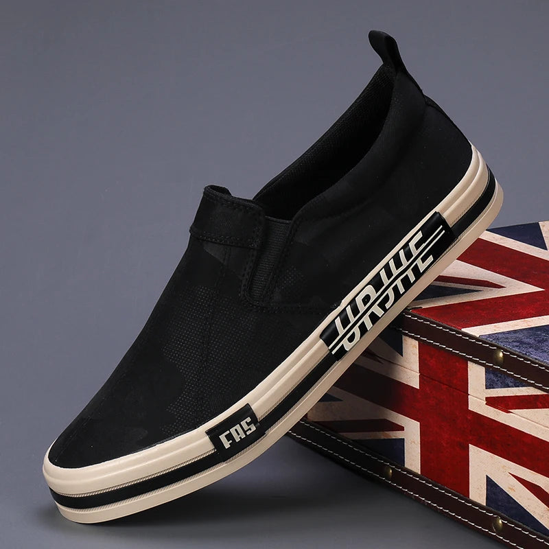 Men's Canvas Slip-On Shoes - Lightweight, Breathable, Anti-Slip Men's Casual Sneakers