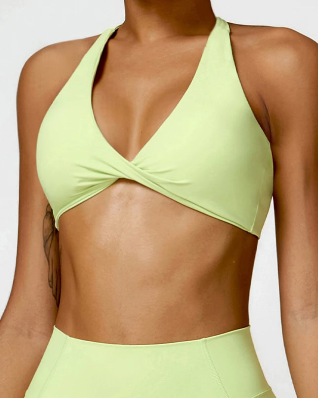 Women’s Breathable Push-Up Sports Bras with Triangle Cup Design