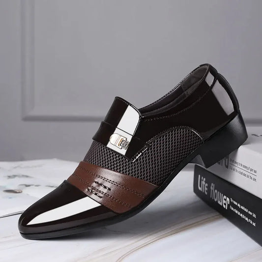 Men's Lace-Up PU Leather Shoes