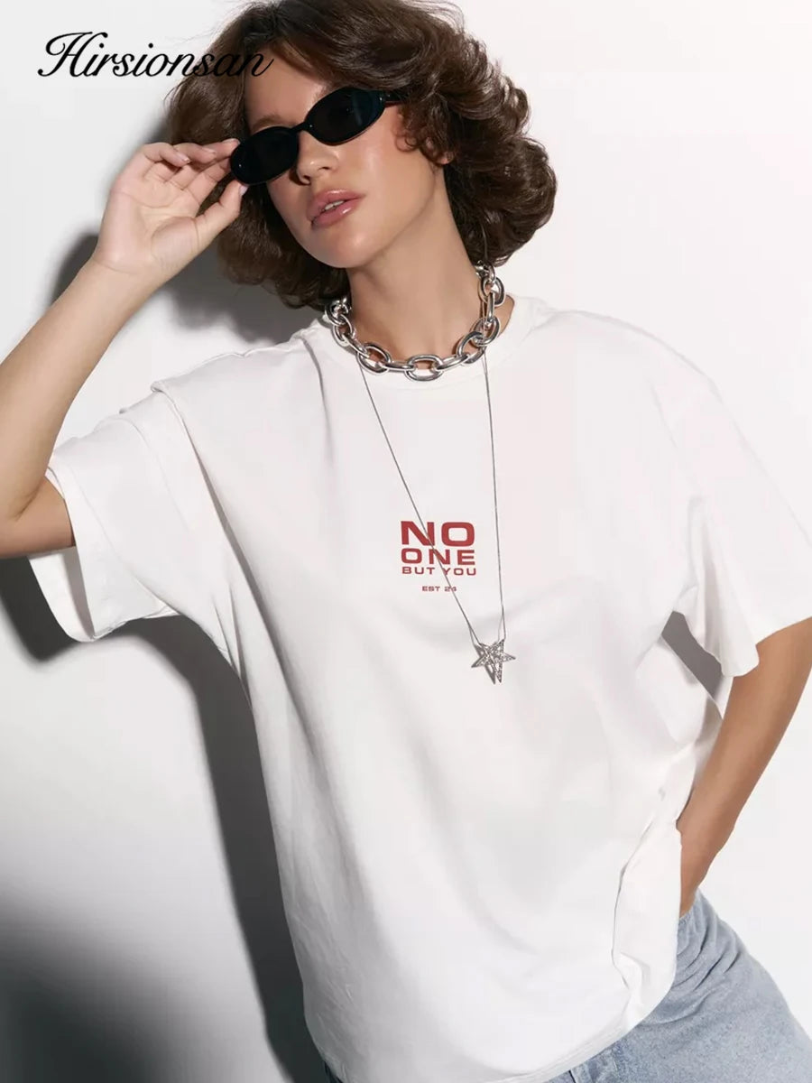 Women's Hirsionsan 'No One But You' Graphic T-Shirt - Soft Cotton Loose Fit 