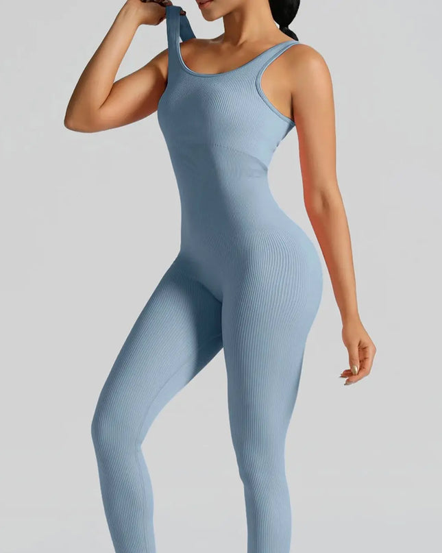 High-Waisted Seamless Yoga Jumpsuit for Women – One-Piece Workout Suit