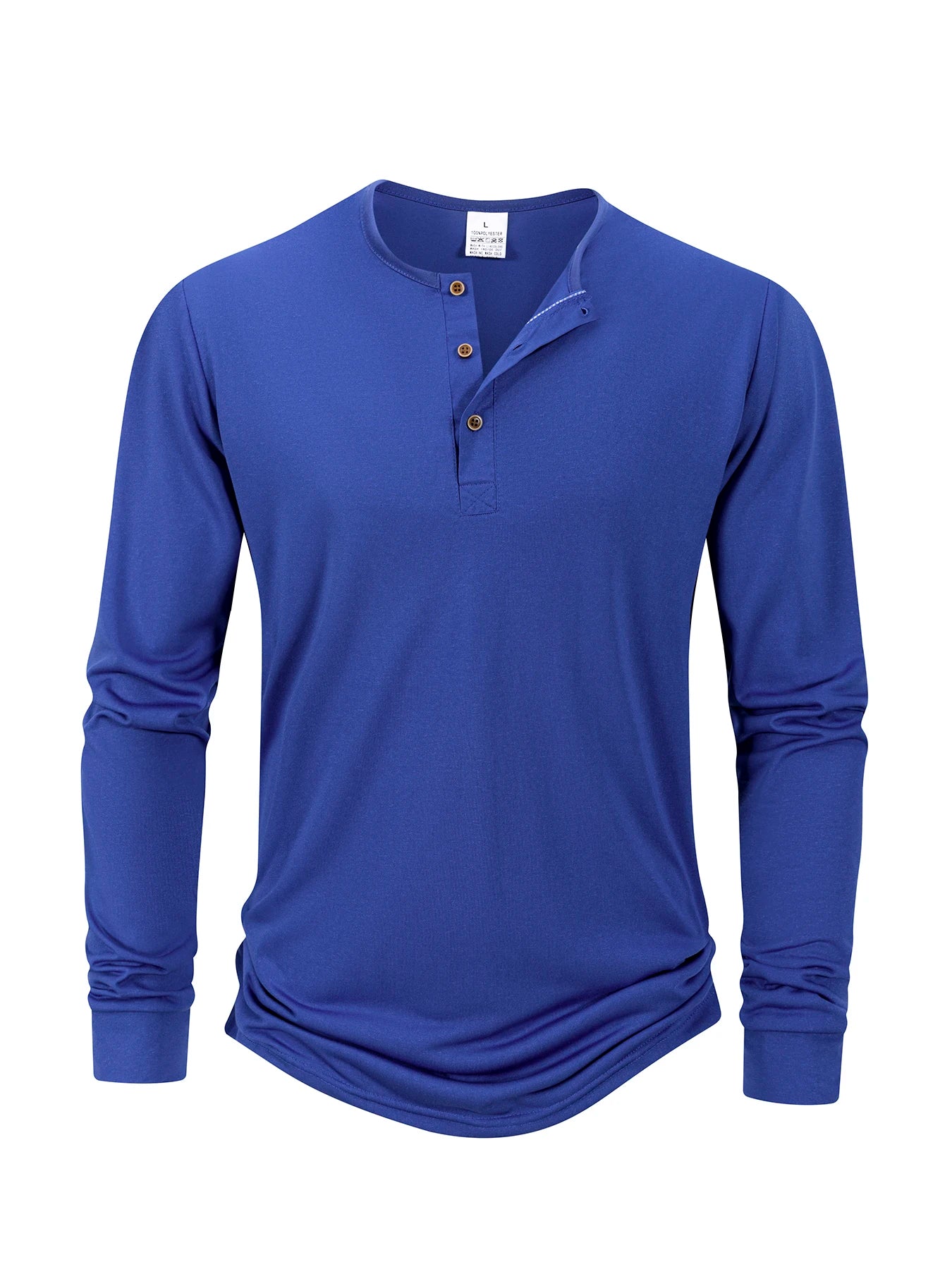 Men's Breathable Long Sleeve Button Henley Sweater
