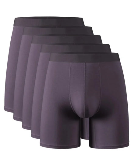 Men's Long Leg Boxer Briefs Multipack - 95% Bamboo Fiber & 5% Spandex