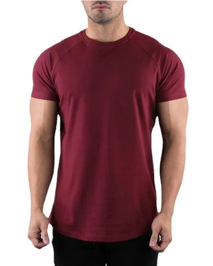 Men's Slim Fit Cotton Short Sleeve T-Shirt - Various Colors