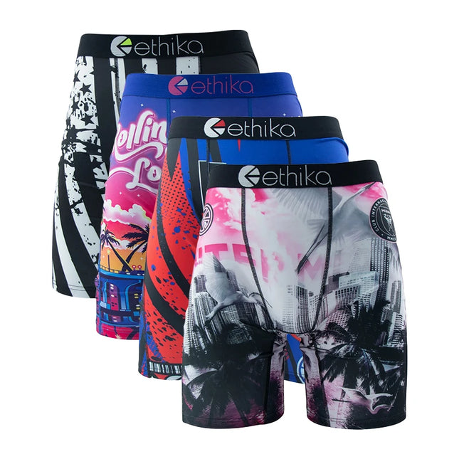 ETHIKA 4-Pack Men's Breathable Boxer Briefs
