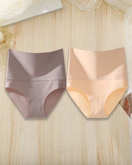 2-Pack High Waist Women's Slimming Breathable Briefs Underwear Set