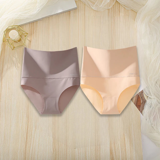 2-Pack High Waist Women's Slimming Breathable Briefs Underwear Set