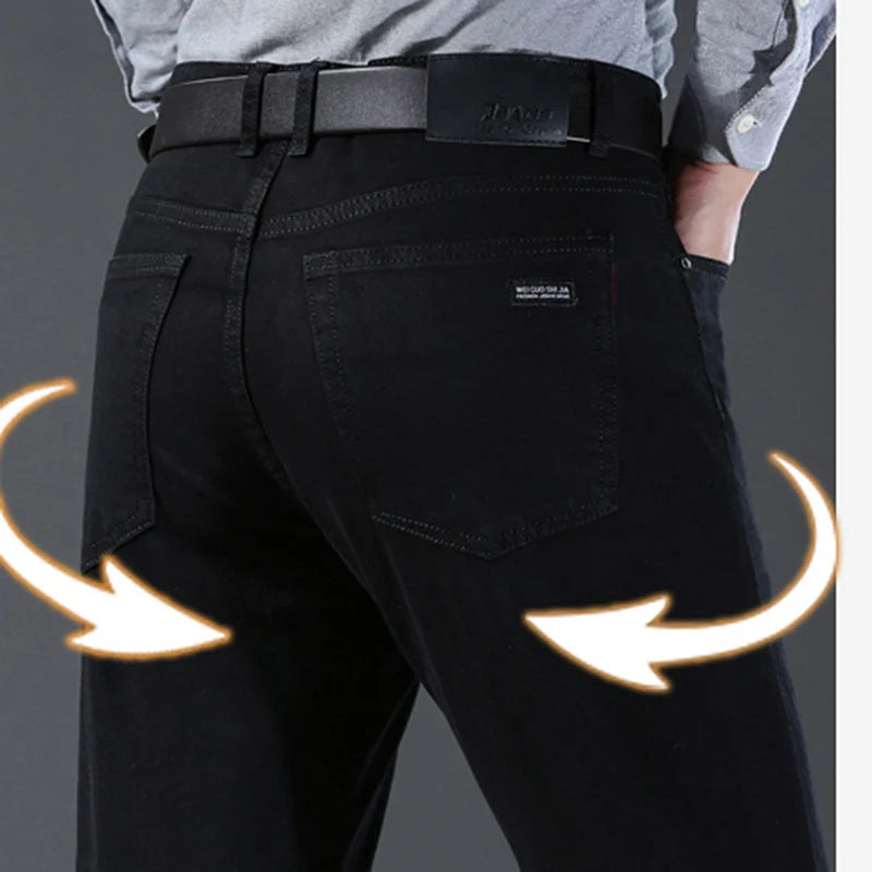 Men's Classic Stretch Slim Fit Straight Leg Denim Jeans