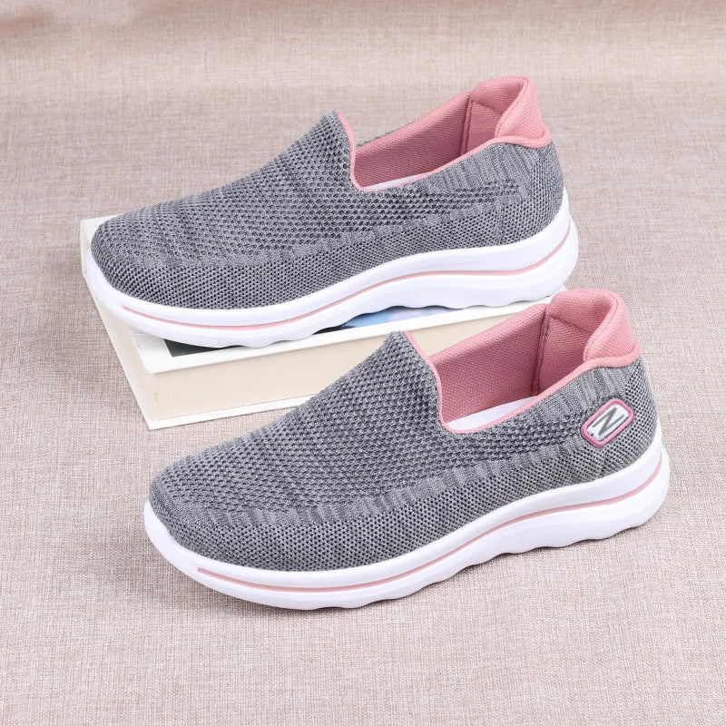 Women's Casual Breathable Slip-On Sneakers - Soft Sole Comfort
