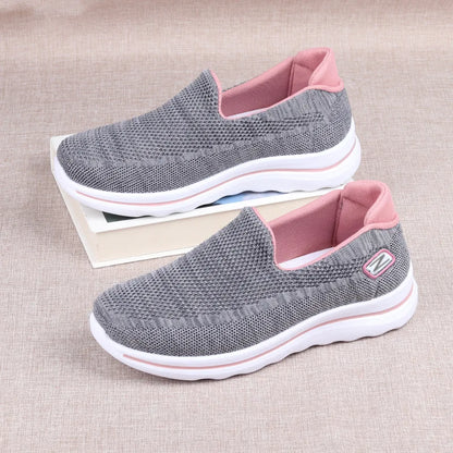 Women's Casual Breathable Slip-On Sneakers - Soft Sole Comfort