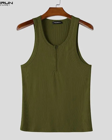 INCERUN Men's Knitted Tank Tops