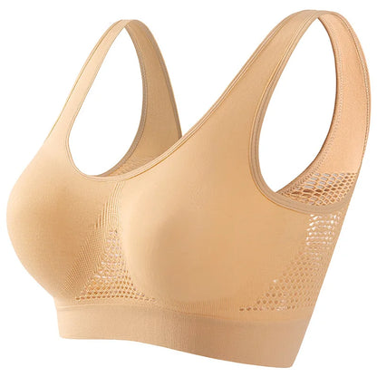 Women's Breathable Sports Bra with Soft Push-Up Support