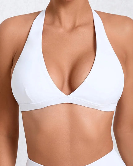 High-Impact Sports Bra Halter Top with Quick-Dry Technology