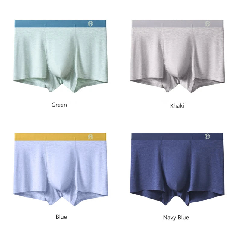 3-Pack Bamboo Fiber Men's Breathable Boxer Briefs – Comfortable, Eco-Friendly Men’s Underwear Set