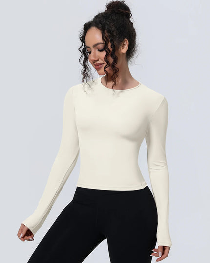 Women’s Long-Sleeve Slim-Fit Breathable Sports Top