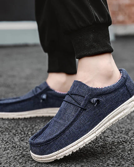 Men's Casual Canvas Slip-On Loafers - Breathable Flats