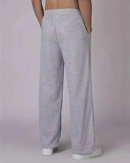 Men's Oversized Wide-Leg Sweatpants with Loose Fit and Elastic Waist