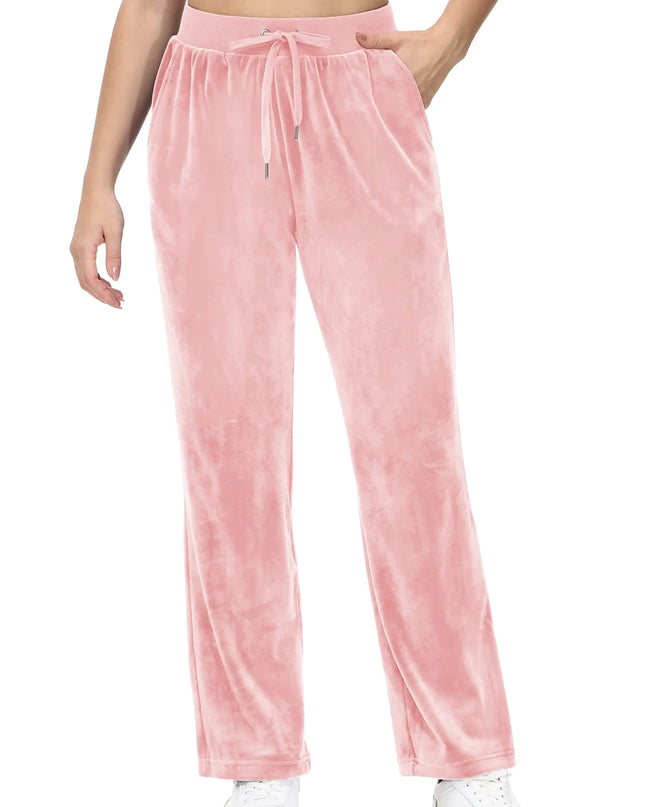 Women's Fleece Jogger Sweatpants with Drawstring and Elastic Waist