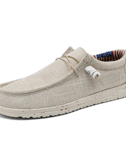 Men's Casual Canvas Slip-On Loafers - Breathable Flats