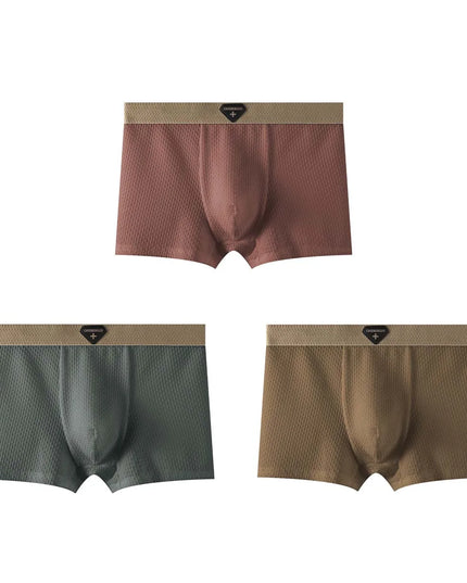 3-Pack Men's Ice Silk Boxers - Cool, Breathable, and Comfortable