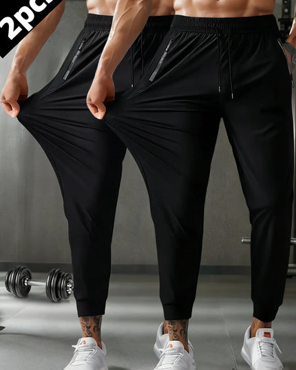 Men's 2-Pack Casual Quick-Drying Ice Silk Sweatpants