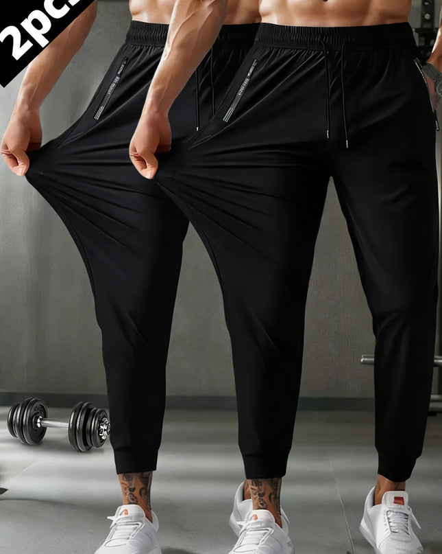 Men's 2-Pack Casual Quick-Drying Ice Silk Sweatpants