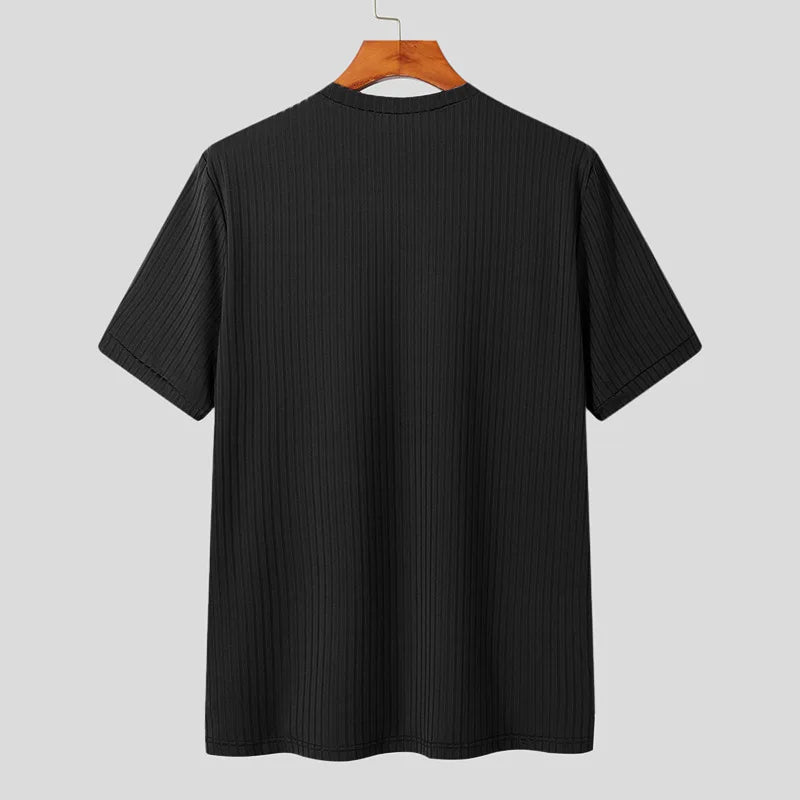 Men's Light Luxury O-Neck Loose Fit T-Shirt