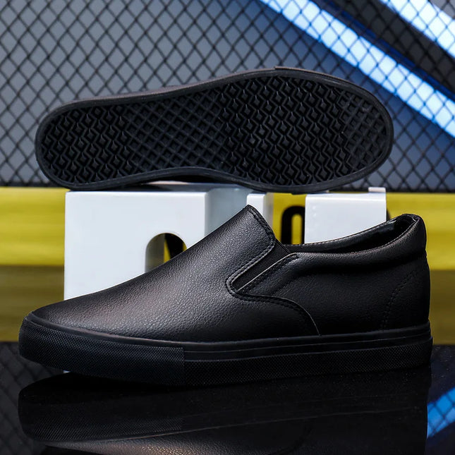 Men's Faux Leather Slip-On Sneakers