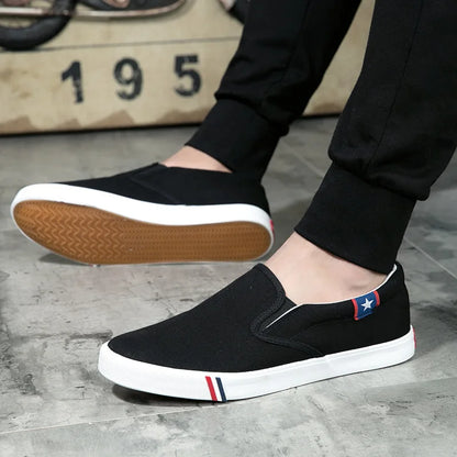 Men's Slip-On Canvas Sneakers - Breathable Casual Flats