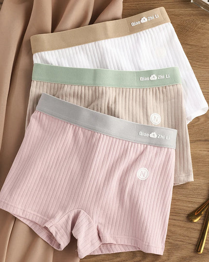 Women's 3-Pack Cotton Striped Breathable Briefs - Comfortable and Stylish Underwear Set