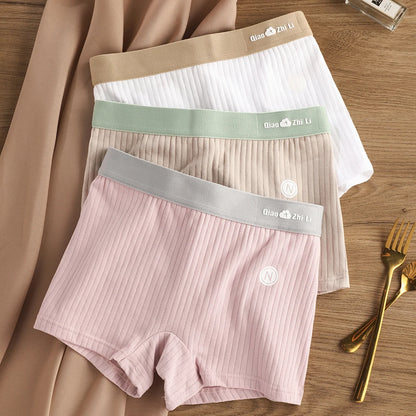 Women's 3-Pack Cotton Striped Breathable Briefs - Comfortable and Stylish Underwear Set