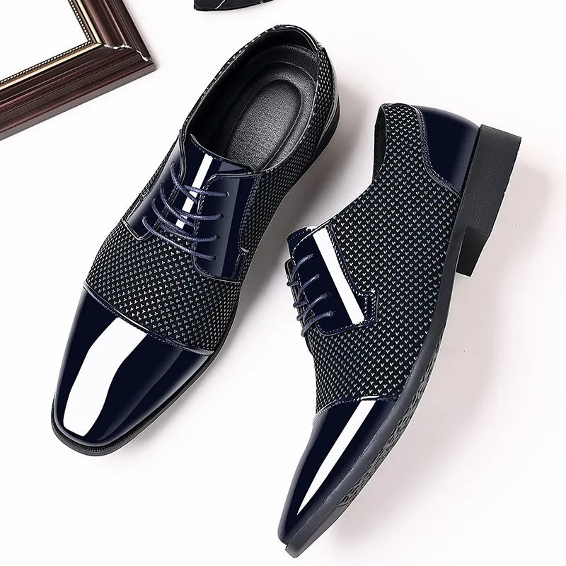 Men's Faux Leather Oxford Shoes