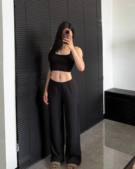 High Waist Wide Leg Sweatpants for Women