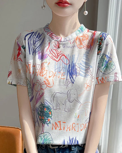Elegant Women's Satin Silk V-Neck Short Sleeve Blouse