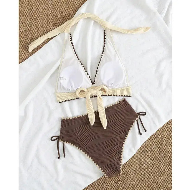 High-Waist Women's Bikini Swimsuit Set